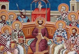 Неделя 7-я по Пасхе
святых отцев I Вселенского СобораРавноапостольных
	Мефодия и Кирилла,
учителей Словенских